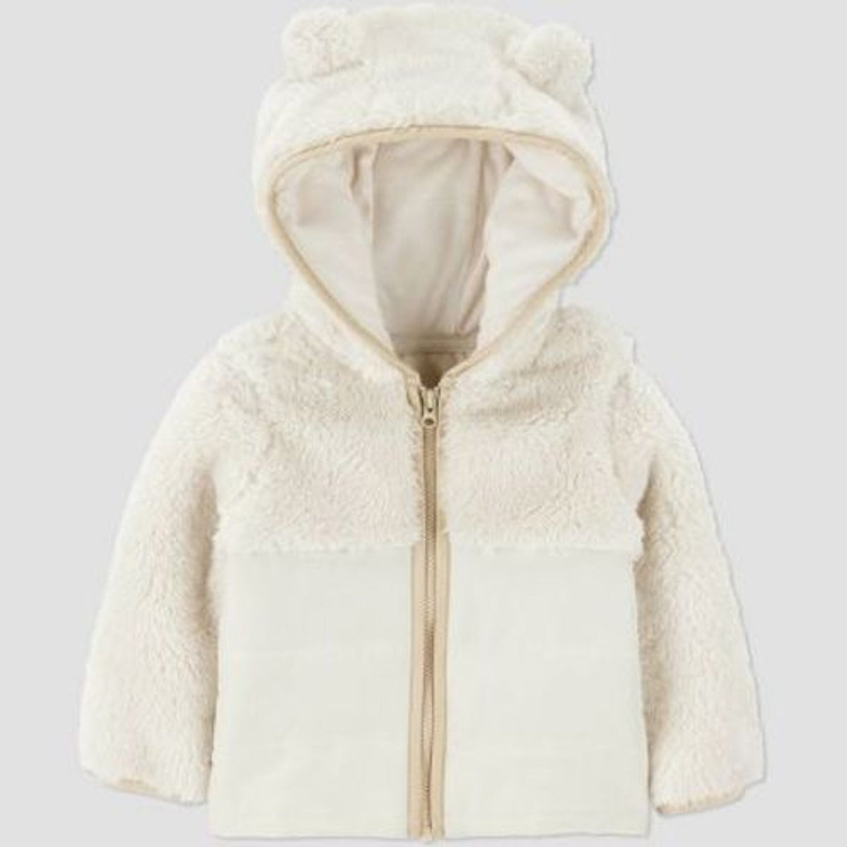 Carter's Baby boys Puffer Jacket, Newborn Cream