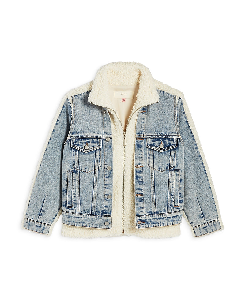 Blanknyc Bear Hug Denim & Sherpa Jacket - Medium girl
