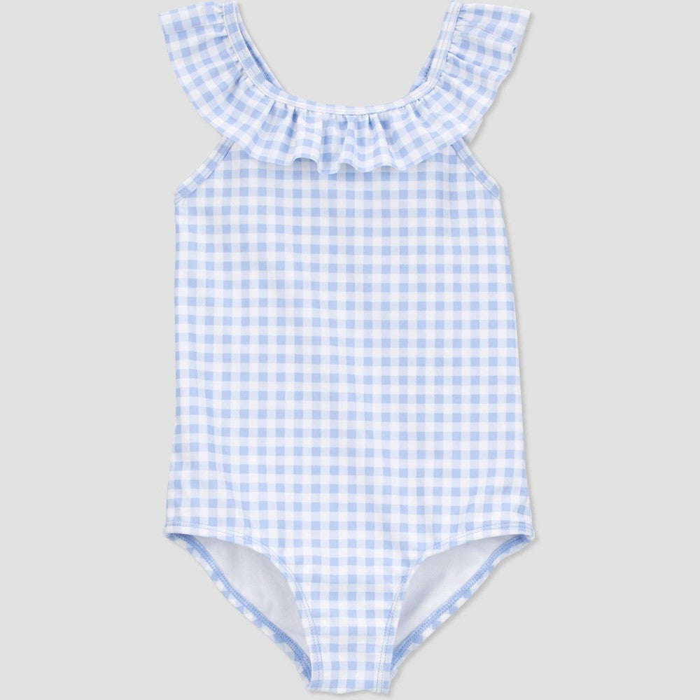 Carter's Toddler Girls' Ruffle One Piece Swimsuit 3T Blue