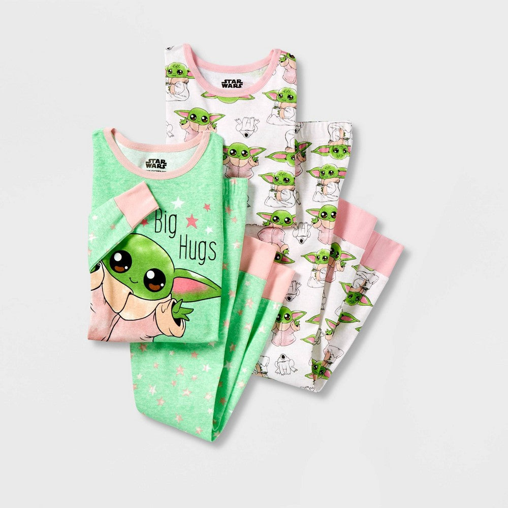 Disney Star Wars girl Yoda 4pc Pajamas Sleep Set 4
