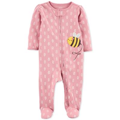 Carter's Baby Girls Cotton Coverall - Pink