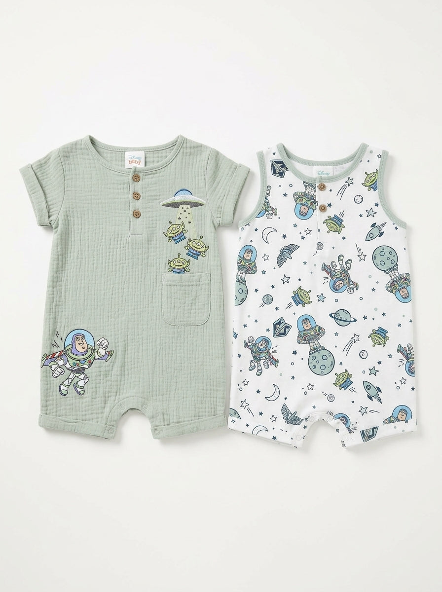 Disney Toy Story Boys 2-Piece Rompers Set 12M