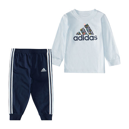 Adidas Baby Boy  Size 18M Sports Logo Tee & Joggers Set