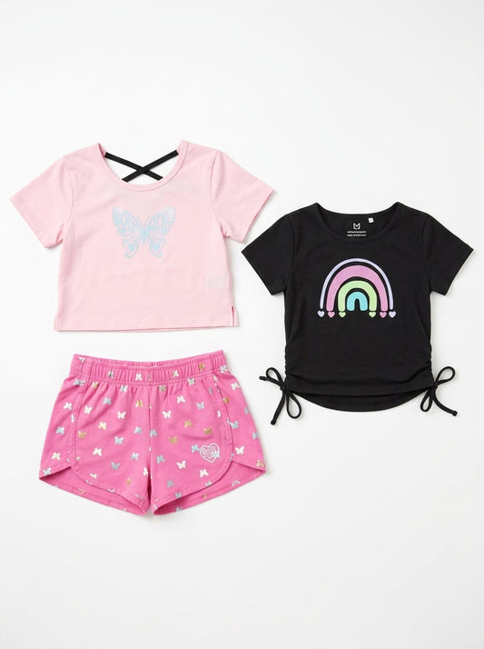 Body Glove Girls Butterfly Rainbow Outfit Set 2T
