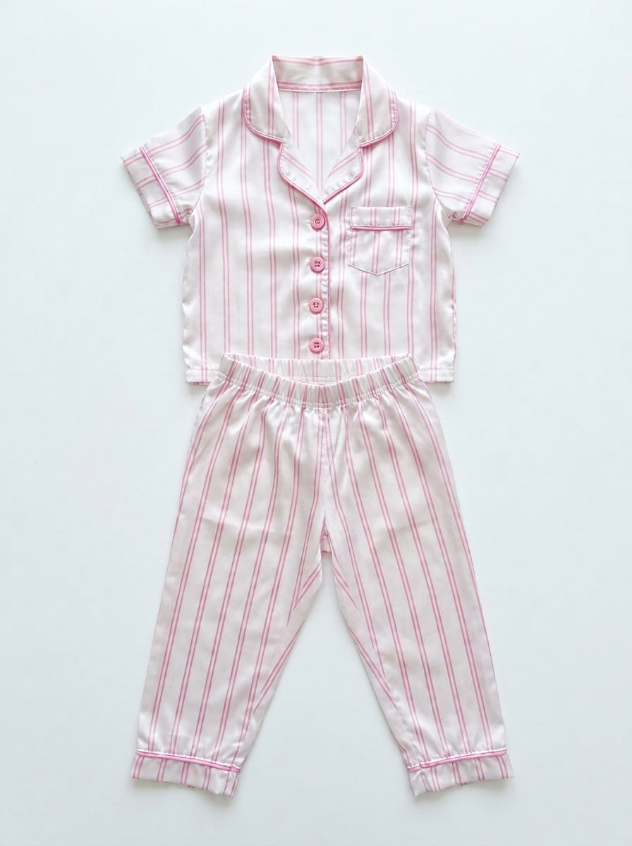 Freestyle Pink girl Striped Pajama Set 2T