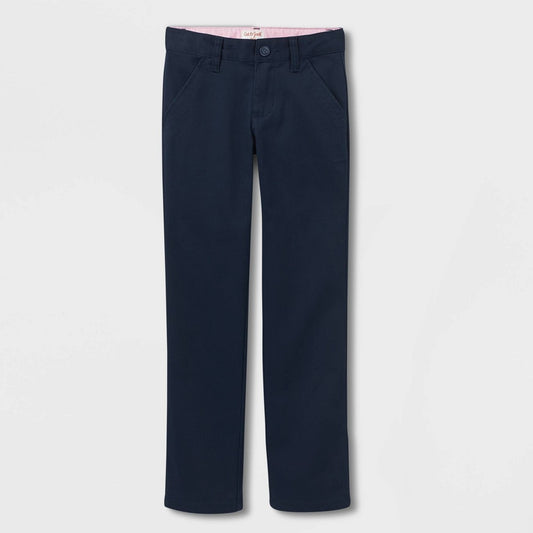 Girls' Slim Straight Fit Uniform Chino Pants - Cat & Jack™