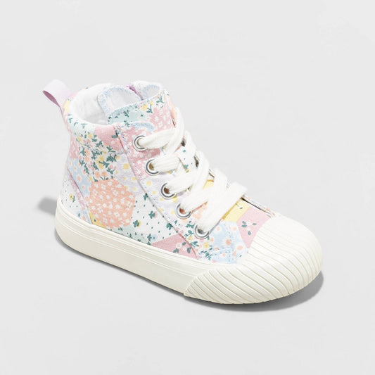 Toddler Girls' Shane Patchwork Lace-up Zipper Casual Sneakers by Cat & Jack