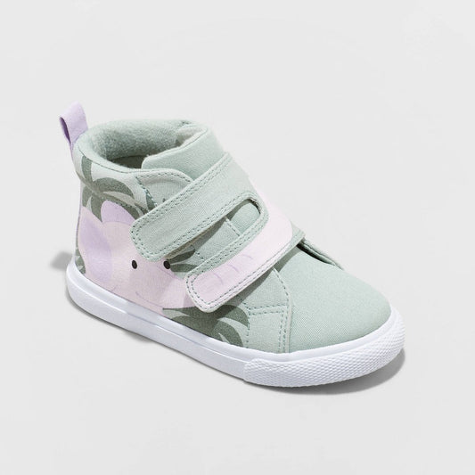 Toddler Girls' Umber Elephant Print Lace-Up Sneakers by Cat & Jack for Everyday Wear