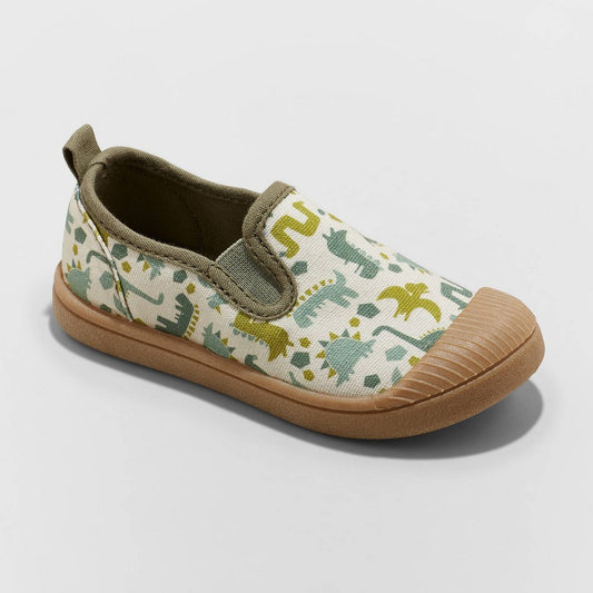 Toddler Kaleb Slip-on Sneakers - Cat & Jack Tan/Olive 11 - Boy