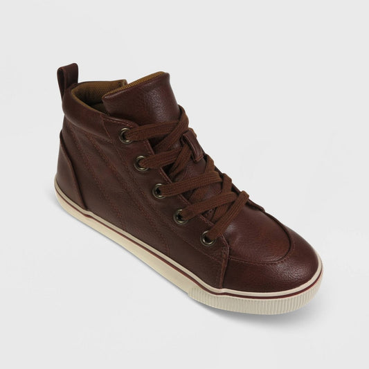 Boys' Florian Lace-up Zipper Sneakers - Cat & Jack™ Zip Closure Athletic Shoes