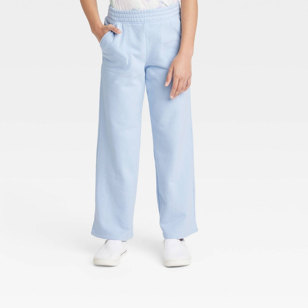 Cat & Jack Girls' Wide Leg French Terry Pants XS