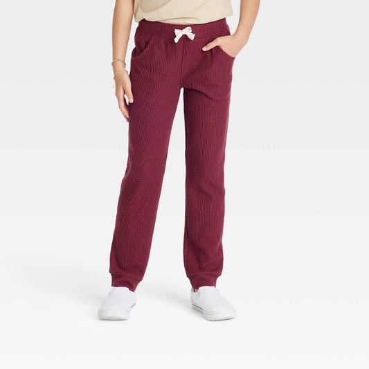 Cat & Jack Girl's Cozy Waffle Jogger Pant, Size S