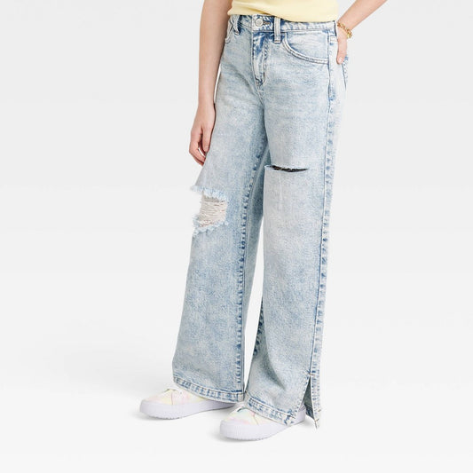 Girls' High-Rise Wide Leg Jeans - Art Class™