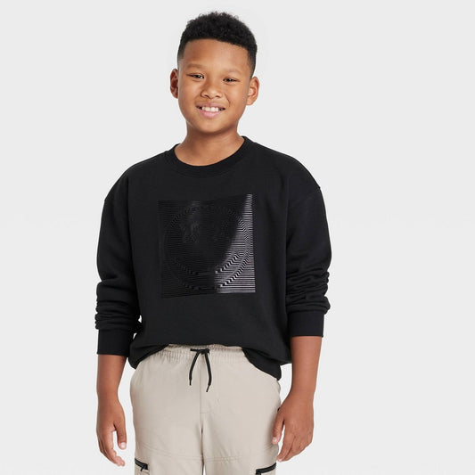 Art Class Boys' Crew Neck Fleece Pullover Sweatshirt, Size M