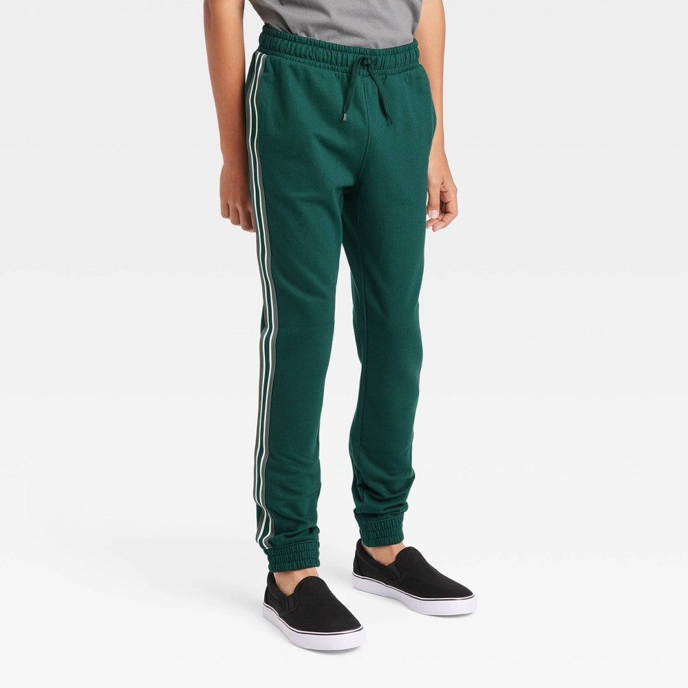 Art Class Boys' French Terry Jogger Pants, Size L - Striped