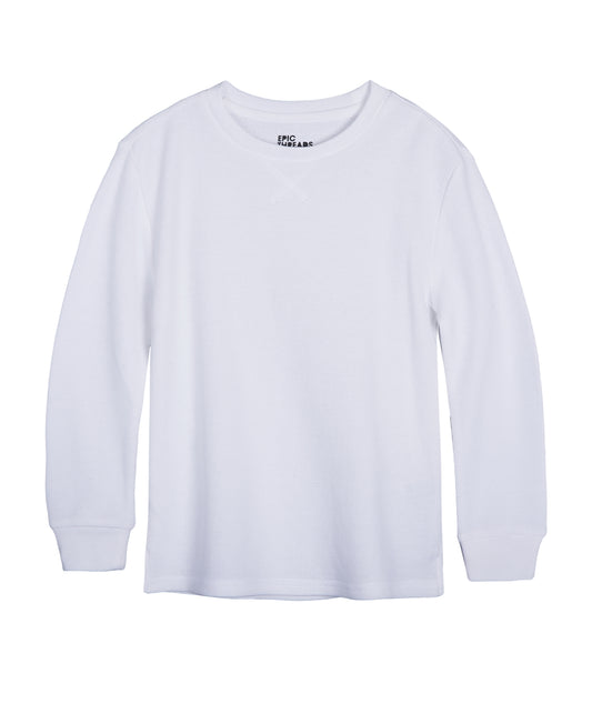 Epic Threads Boys Long Sleeve Thermal T-Shirt - Bright White XL