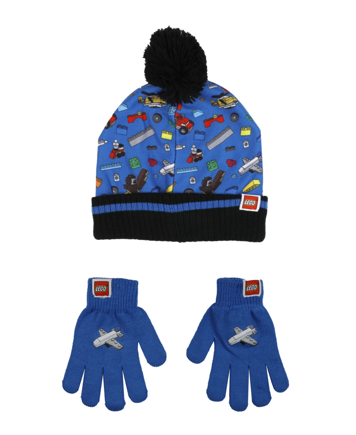 Bioworld Lego Hat and Gloves Set, One Size - Blue boys