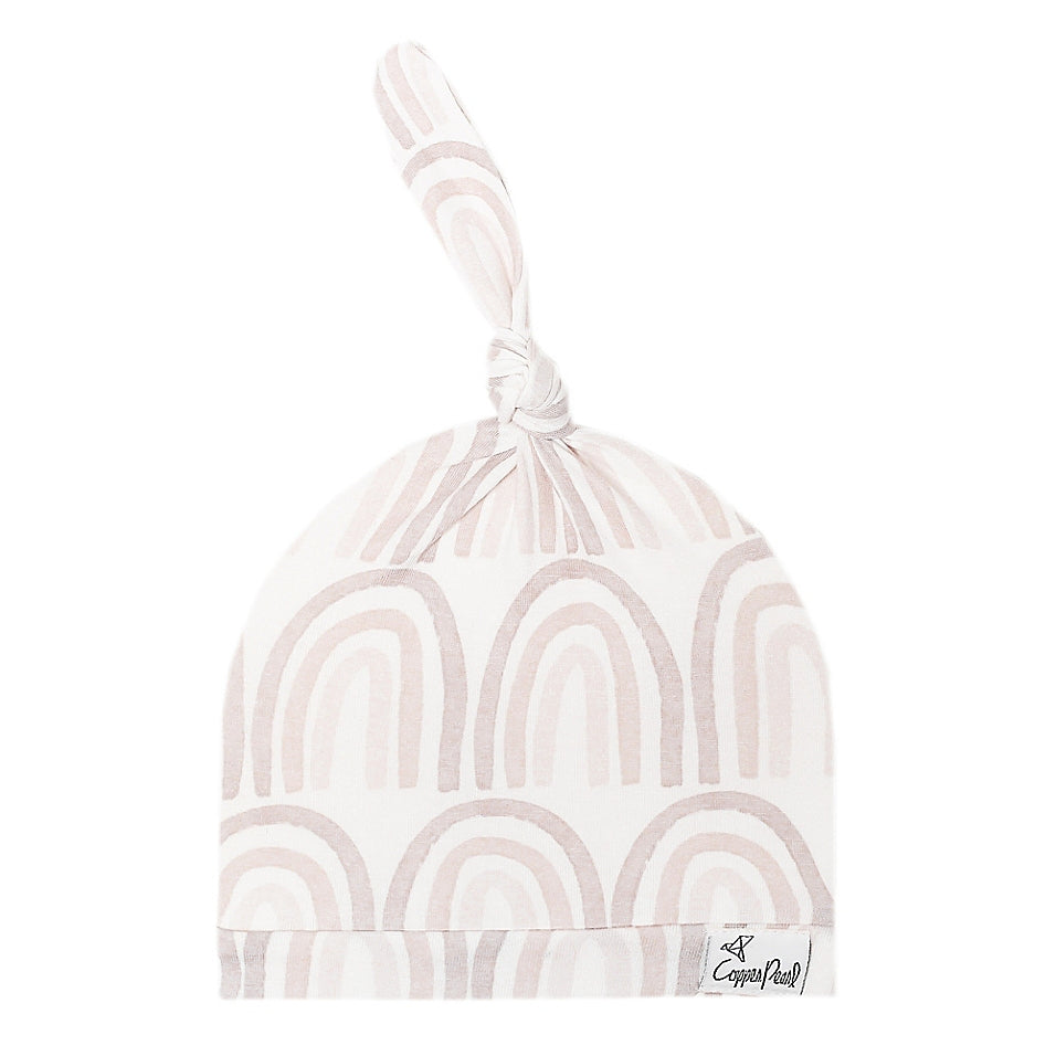 Copper Pearl Top Knot Hat Bliss - 0-4M boys