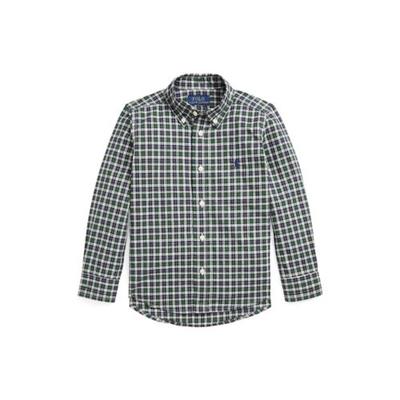 Polo Ralph Lauren Toddler and Little Boys Plaid Poplin Shirt - Navy, Green 2T