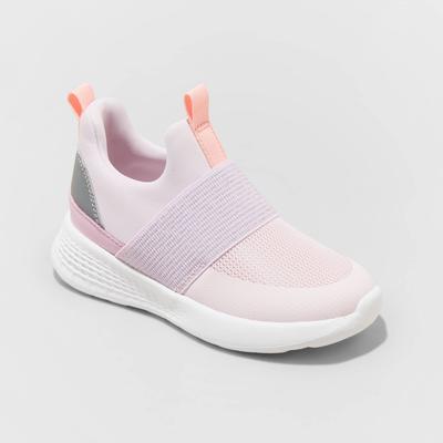 Toddler Gray Slip-on Sneakers - Cat & Jack™ Light Pink 5T - Girl