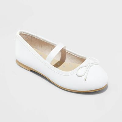Toddler Girls' Nora Slip-on Ballet Flats - Cat & Jack™ White 10T