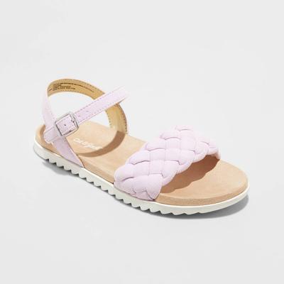 Girls' Amelia Braided Footbed Sandals - Cat & Jack Purple 5