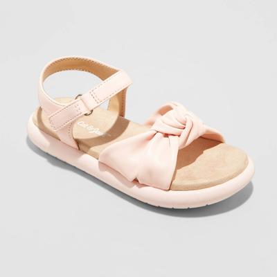Toddler Girls' Pam Footbed Sandals - Cat & Jack Comfortable Slip-On Summer Footwear