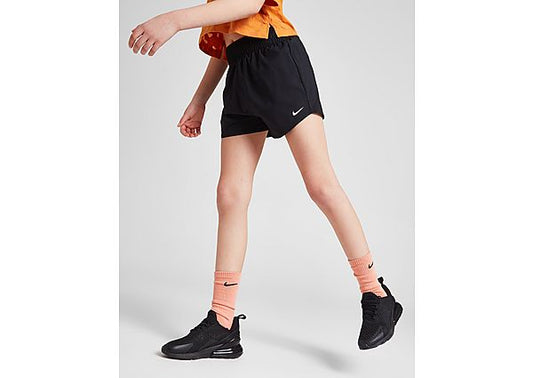 Nike Girls' One Shorts XL Black/White