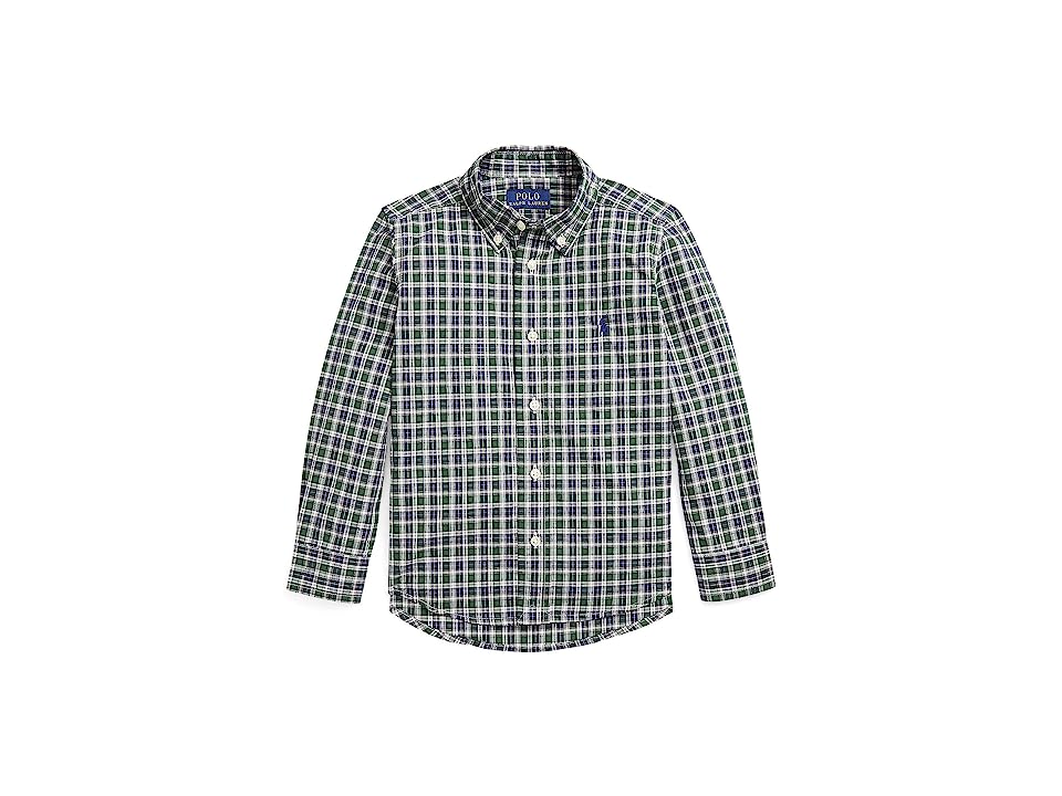 Polo Ralph Lauren Kids Plaid Cotton Poplin Shirt (Toddler)  Boy's 4T