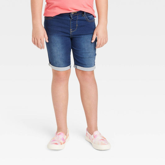 Girls' Bermuda Jean Shorts - Cat & Jack™ Dark Wash S