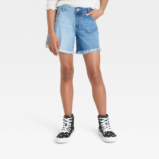 Girls' Bermuda Denim Shorts - Art Class™ Blue Denim XL