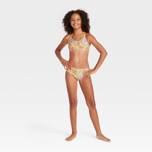 Girls' 3pc Retro Surf Swimwear Set - Art Class™ XL