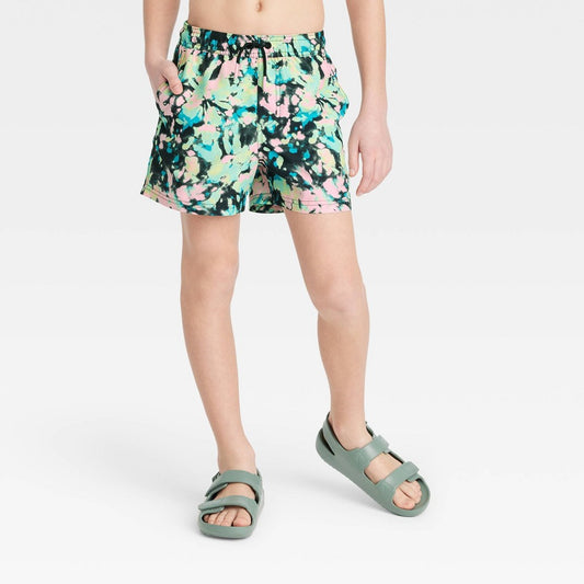 Art Class Boys' Pastel Tie-Dye Swim Trunks Size L