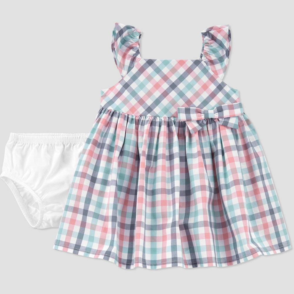 Carter's Girls' Plaid Dress 4T - Pink/Blue
