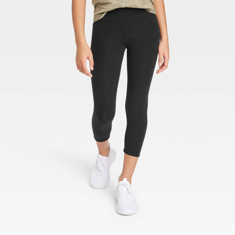 Girls' Core Cropped Leggings - All in Motion™ Black S