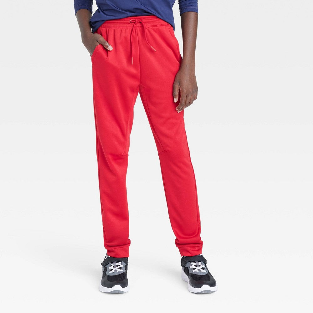 All In Motion Boys' Performance Jogger Pants Red, Size L