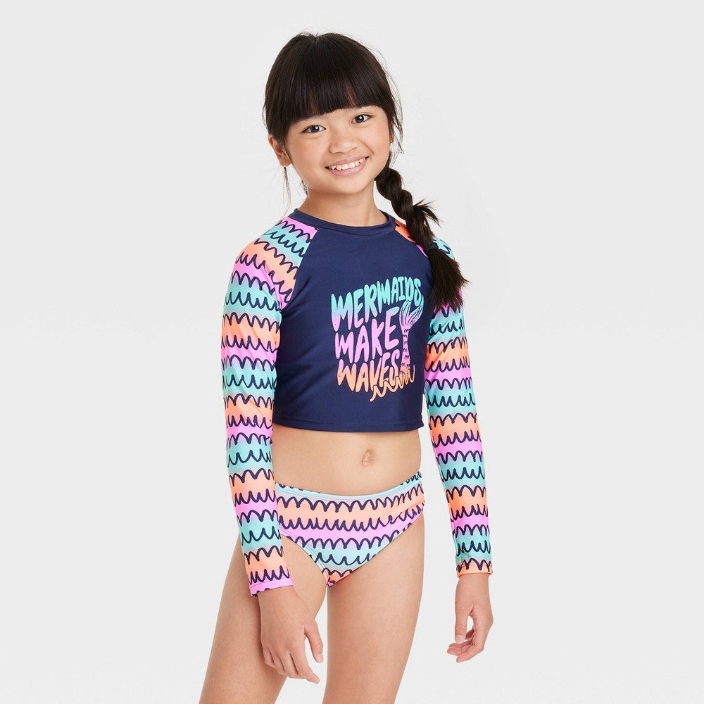 Girls' Mermaids 'Make Waves' Swimwear Set - Cat & Jack™ S