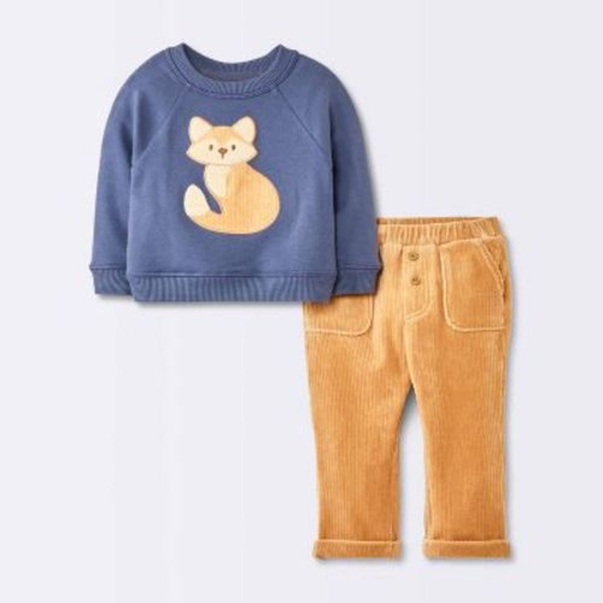 Cloud Island Baby Boys' Fox Sweatshirt & Corduroy Pants 18M
