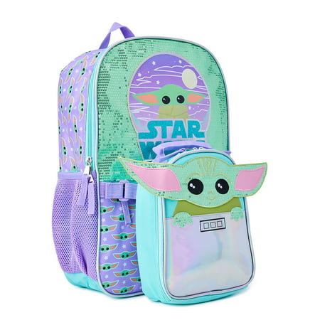 Accessory Innovation Baby Yoda 17" Laptop Backpack with Lunch Tote