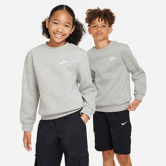 Nike Kids' Sportswear Club Fleece Crewneck XL  Grey Heather