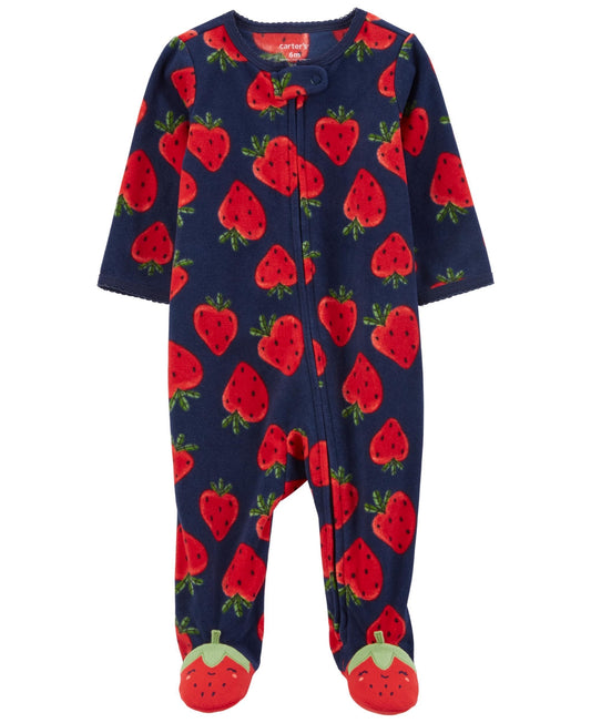 Baby Girl (NB-9M) Carters(R) Very Berry Micro Fleece Pajamas
