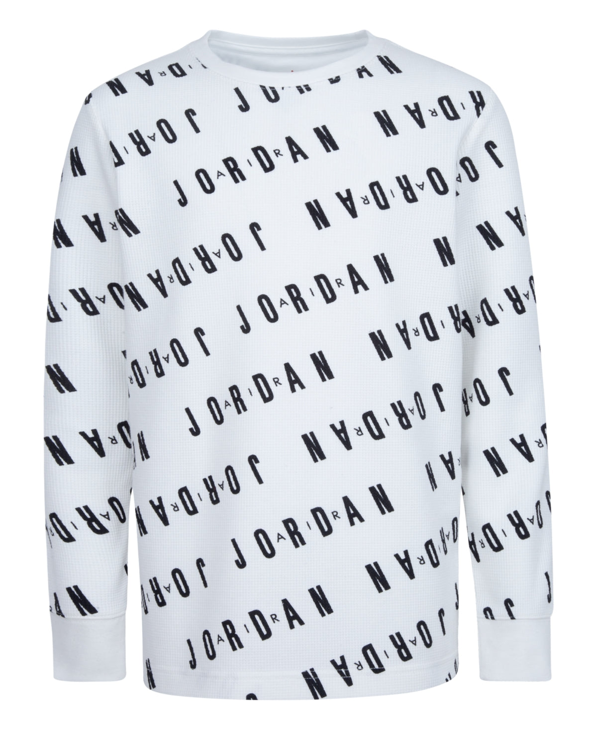 Jordan Boys  Waffle Print Long Sleeve T-shirt Size S