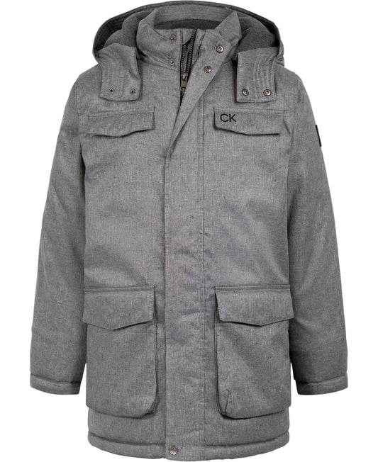 Calvin Klein Toddler Boys Resonance Military Inspired Jacket - Charcoal Heather