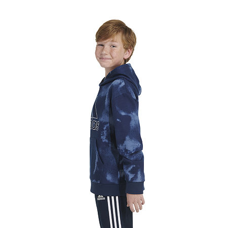 Boys  Adidas Fluidity Pullover Hoodie - Navy boys M