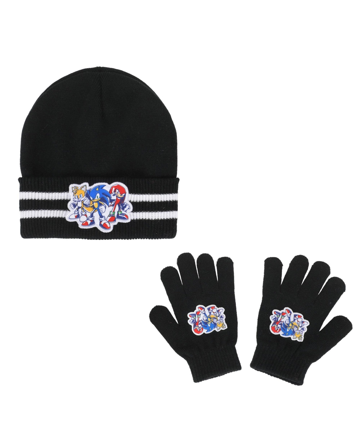 Bioworld Sonic Rib Knit Hat and Gloves Set, One Size boys
