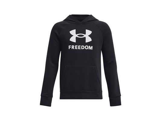 Under Armour Freedom Rival Logo Hoodie Black, Size L boys