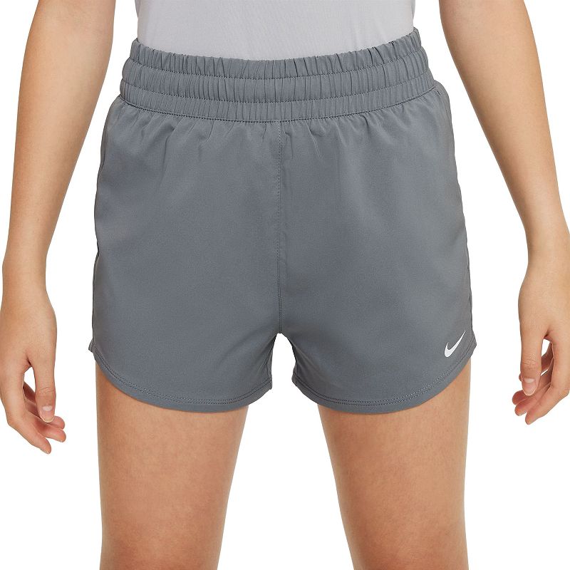 Nike One Girls' Shorts Small - Smoke Grey/White