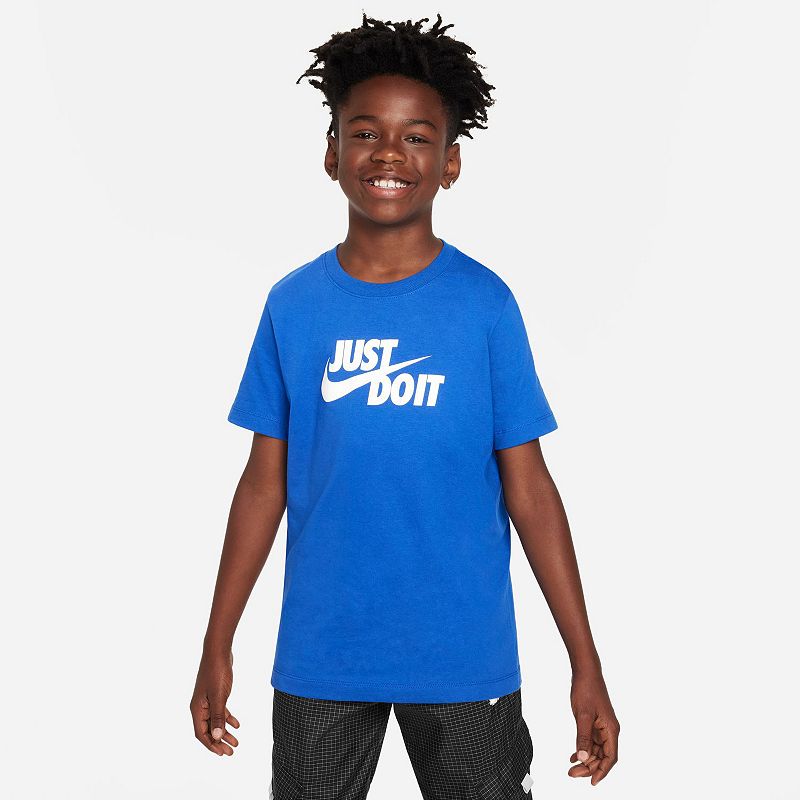 Nike Boys Swoosh Tee, Size Small, Blue