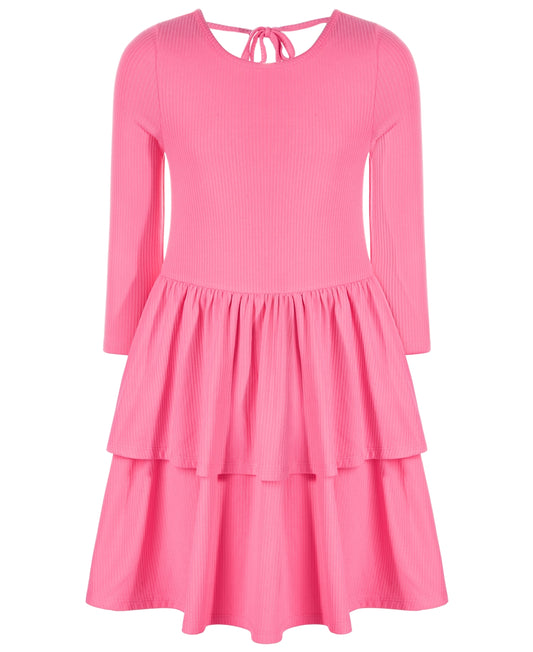 Epic Threads Girls Ribbed Ruffled Dress, L