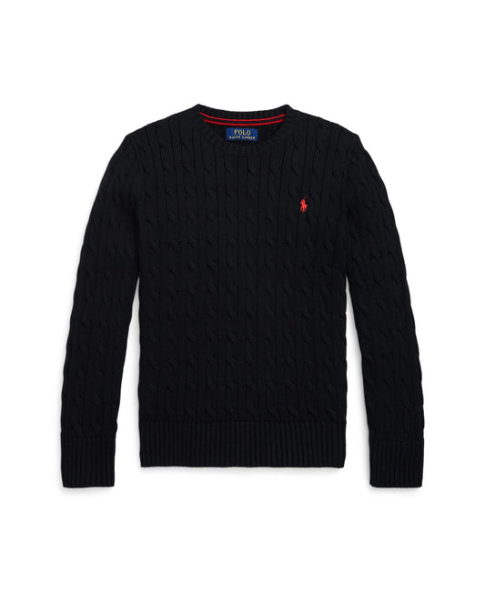 Polo Ralph Lauren Cable-Knit Sweater - Black, Size S